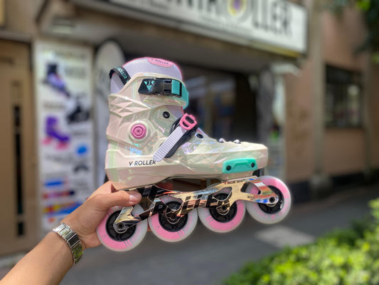 Patines Freeskate VRoller A23 Rosa LED