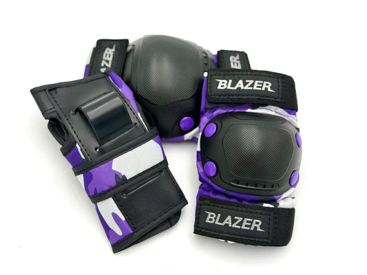 Equipo de protecciones Muñequeras, Coderas y Rodilleras Blazer Sport Morada
