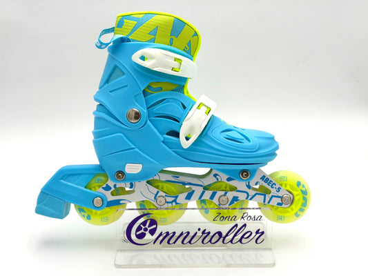 Kit de Patines Ajustables Fitness para niños con protecciones Cougar Azul