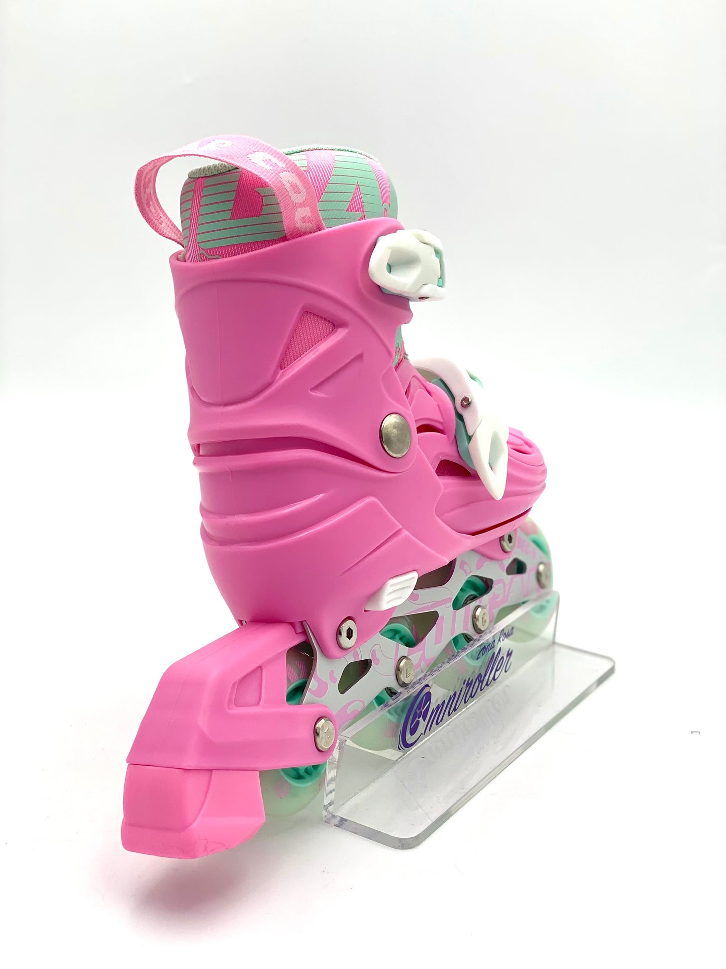 Kit de Patines Ajustables Fitness para niños con protecciones Cougar Rosa