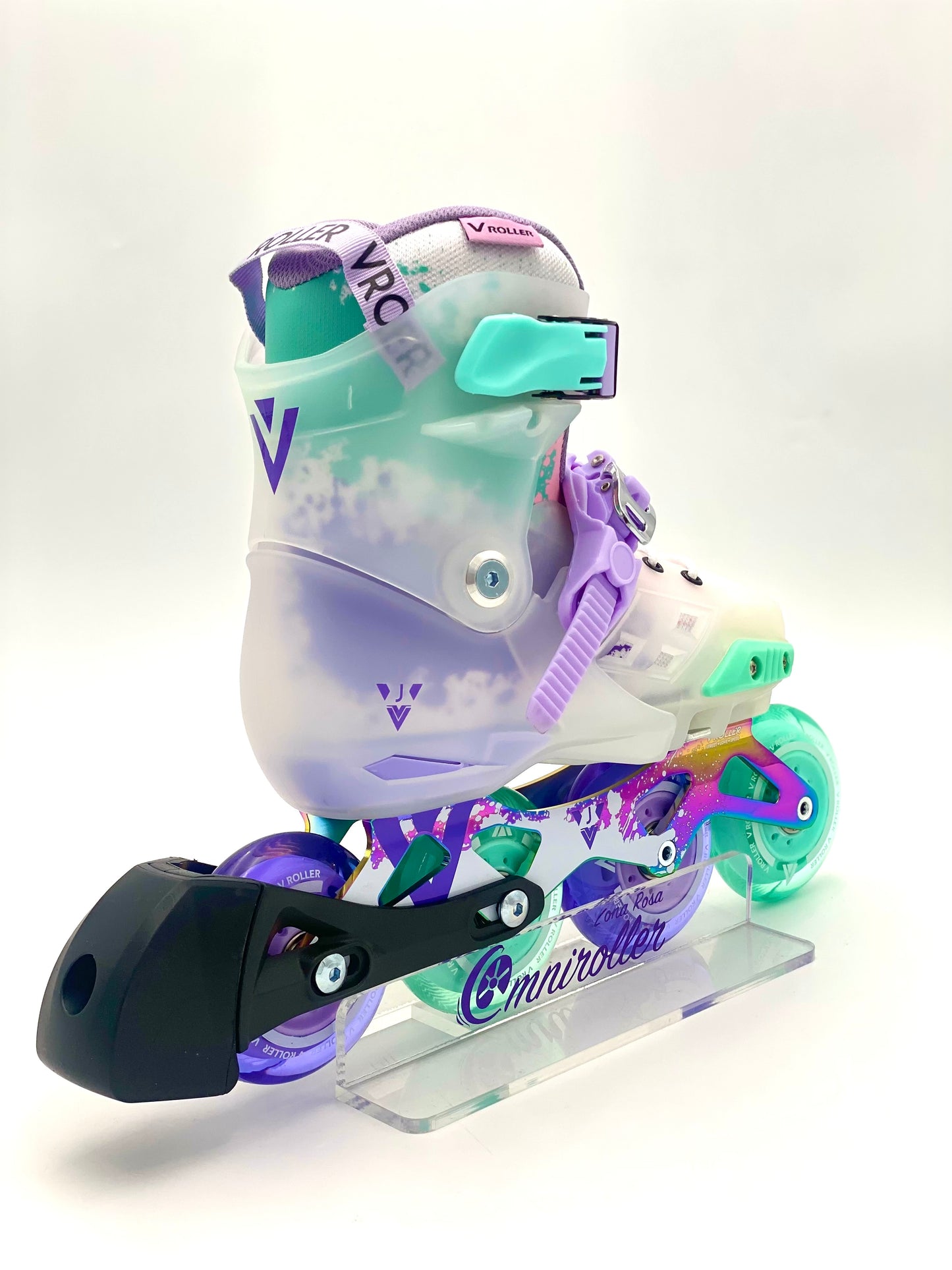 Patines en linea Freeskate VRoller X1 Morado Verde
