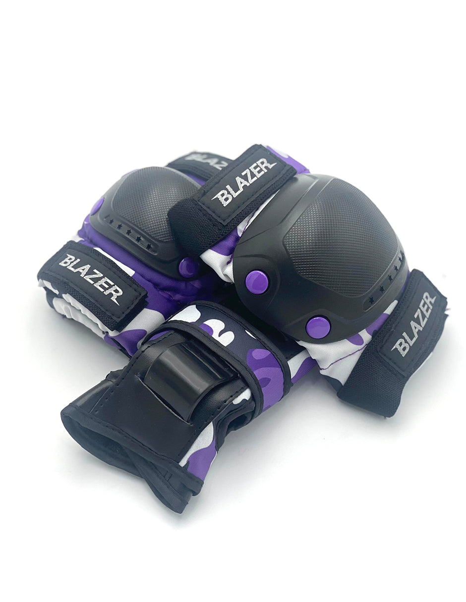 Equipo de protecciones Muñequeras, Coderas y Rodilleras Blazer Sport Morada