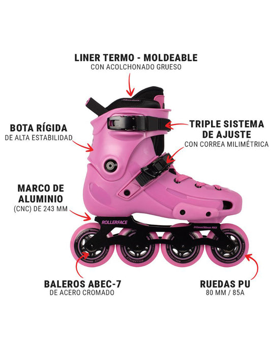 Patines Freeskate Rollerface Tyran Rosa