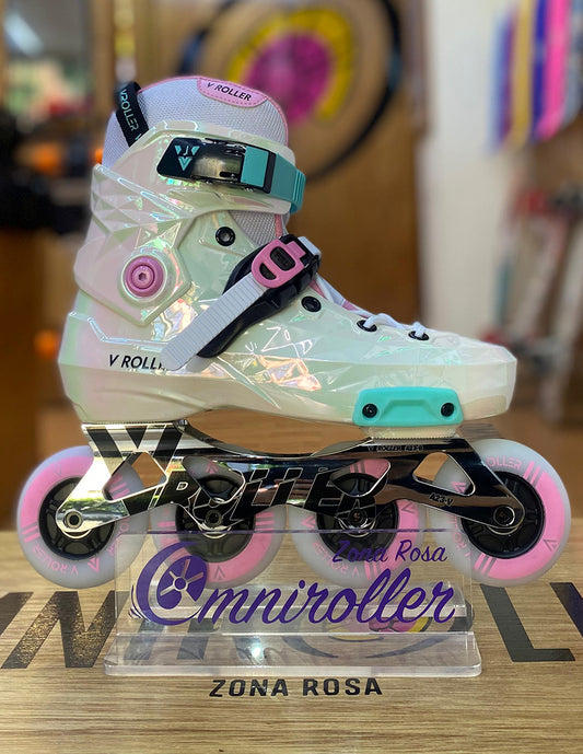 Patines Freeskate VRoller A23 Rosa LED