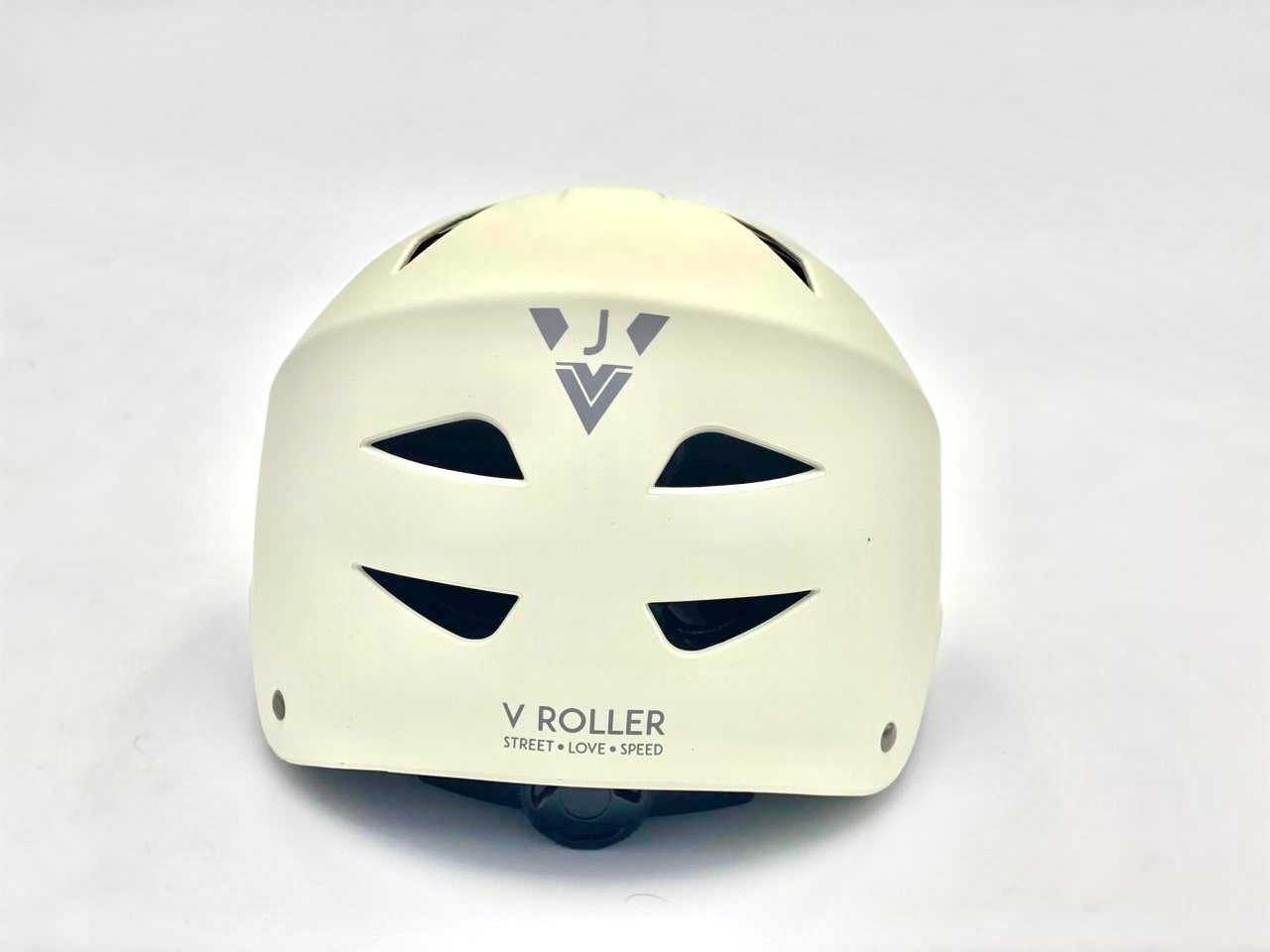 Casco para patinaje VRoller Crema