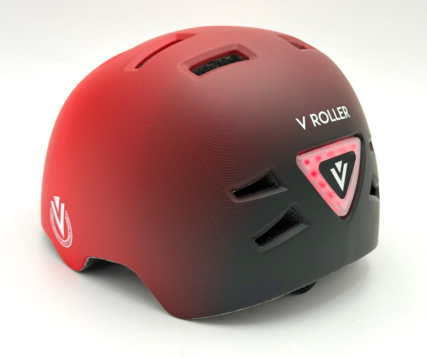 Casco para patinaje VRoller Rojo LED