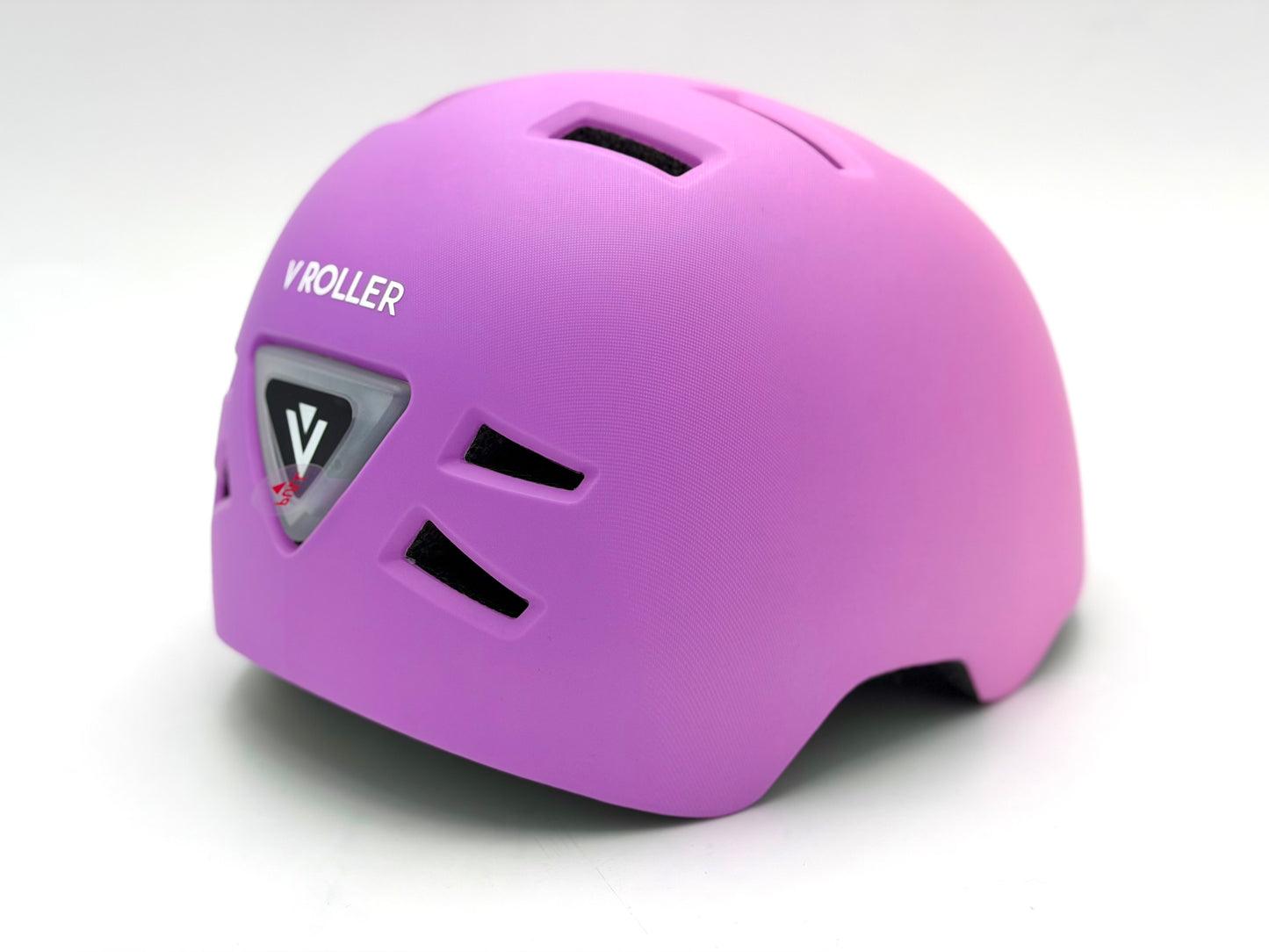 Casco para patinaje VRoller Rosa LED