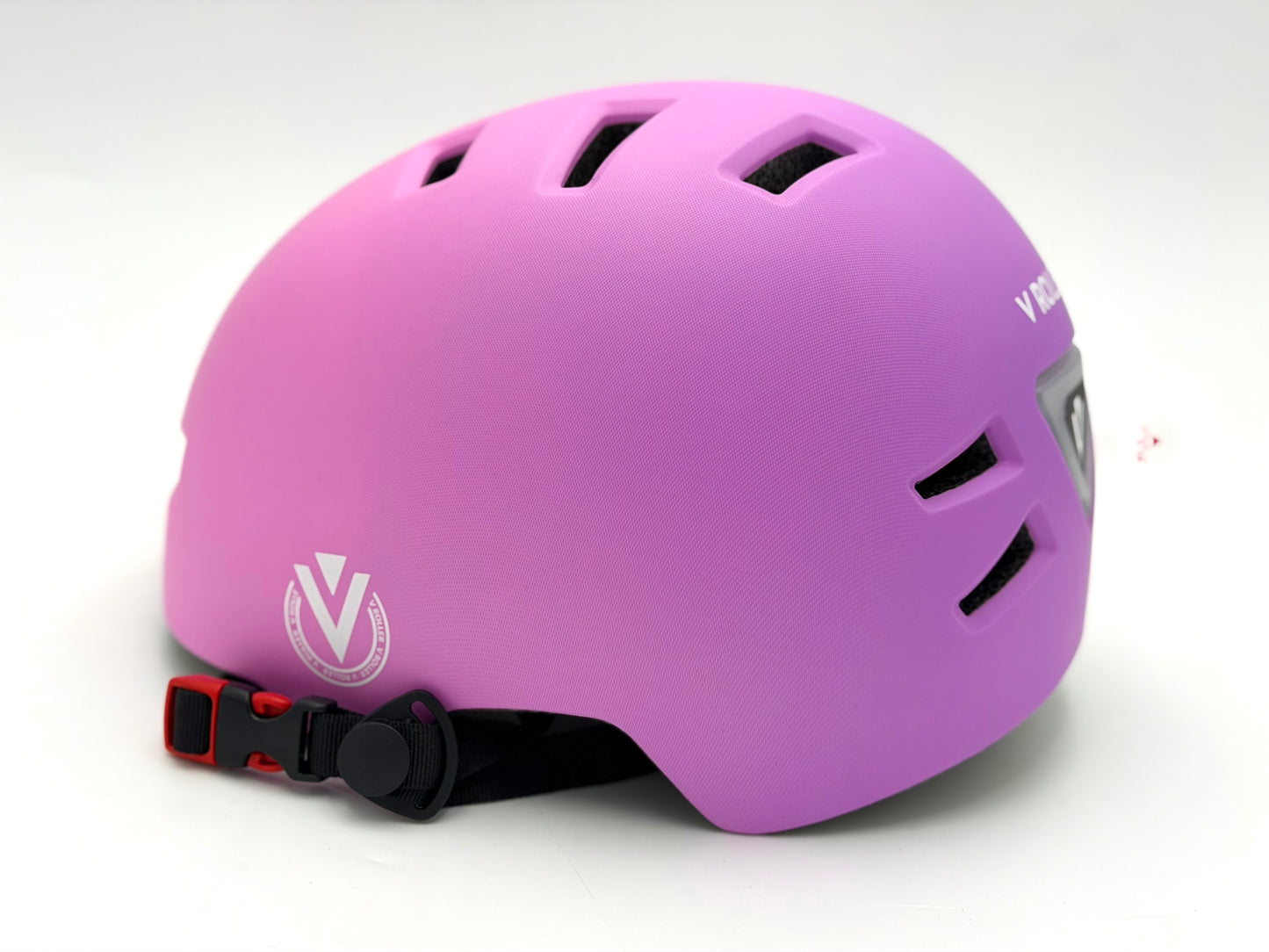 Casco para patinaje VRoller Rosa LED