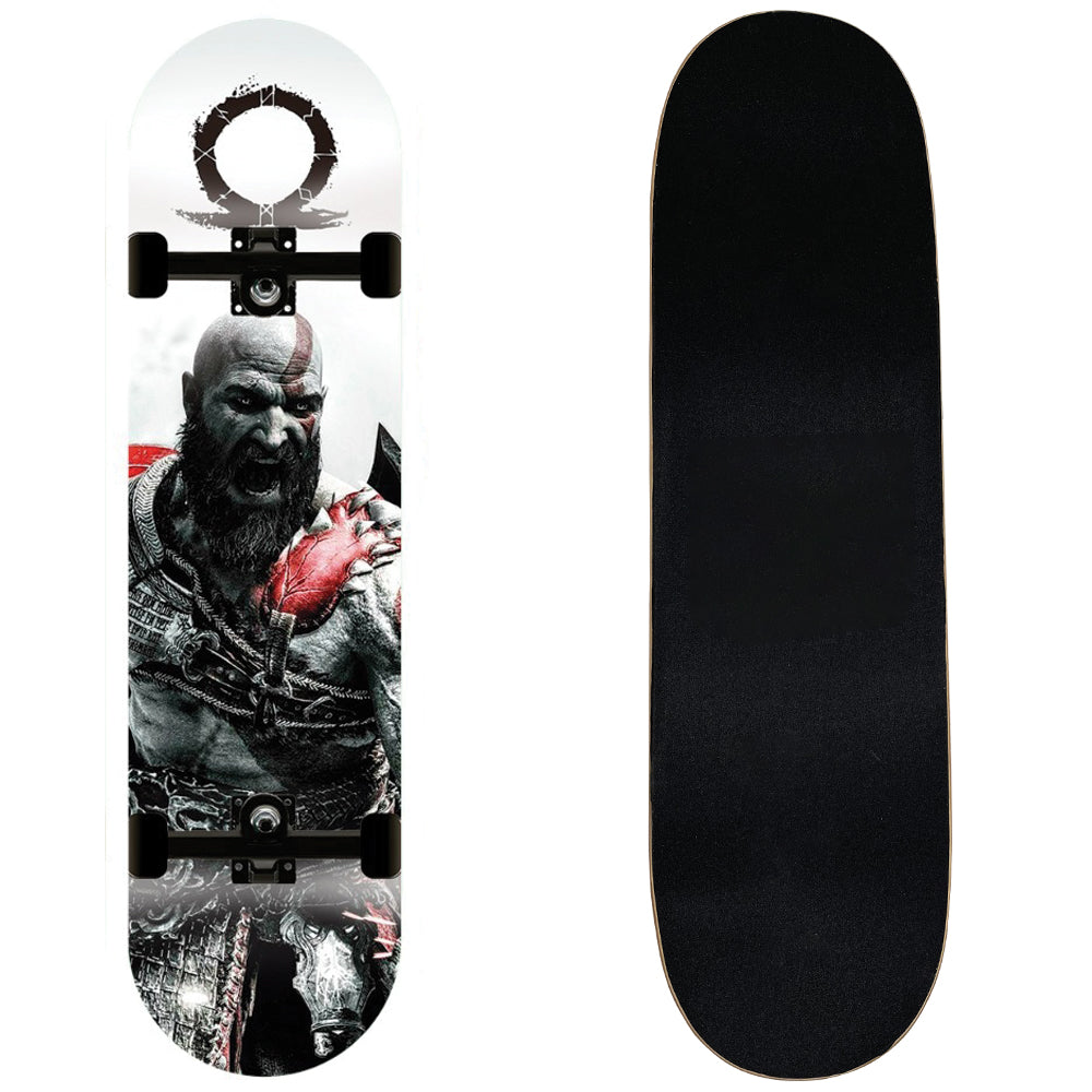Skateboard God of War Kratos reiður