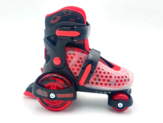 Kit de Patines Entrenadores VRoller con protecciones Rojo