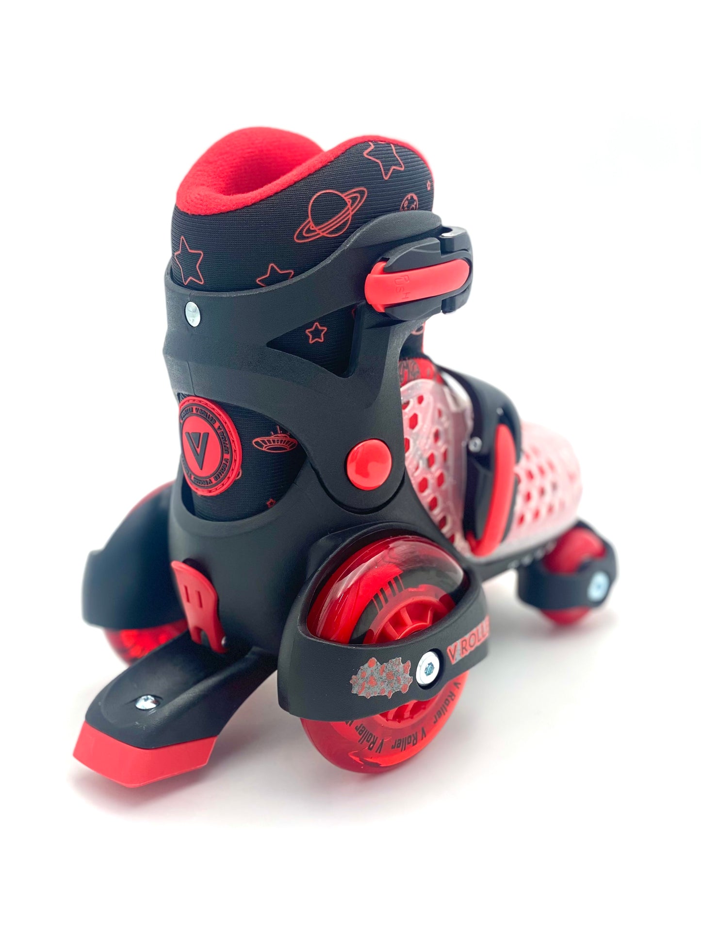 Kit de Patines Entrenadores VRoller con protecciones Rojo