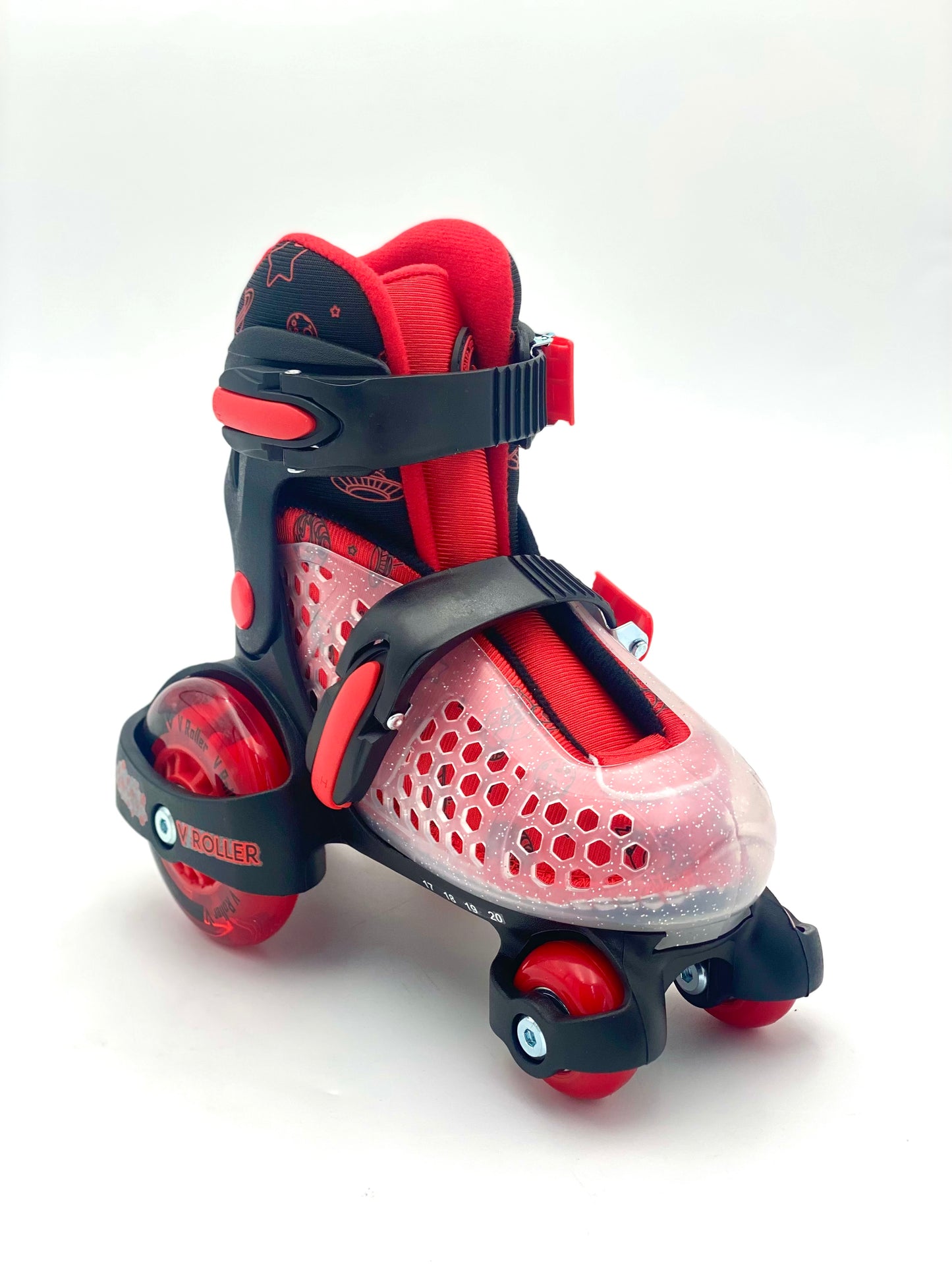 Kit de Patines Entrenadores VRoller con protecciones Rojo