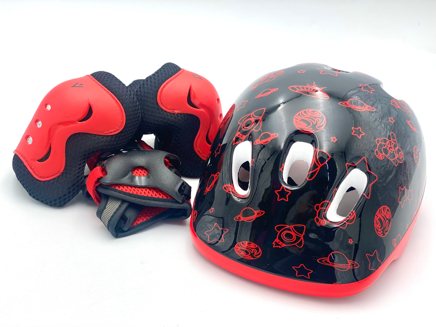 Kit de Patines Entrenadores VRoller con protecciones Rojo