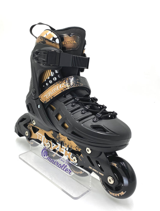 Patines Blazer 2 en 1 Negro Dorado Fitness Quad