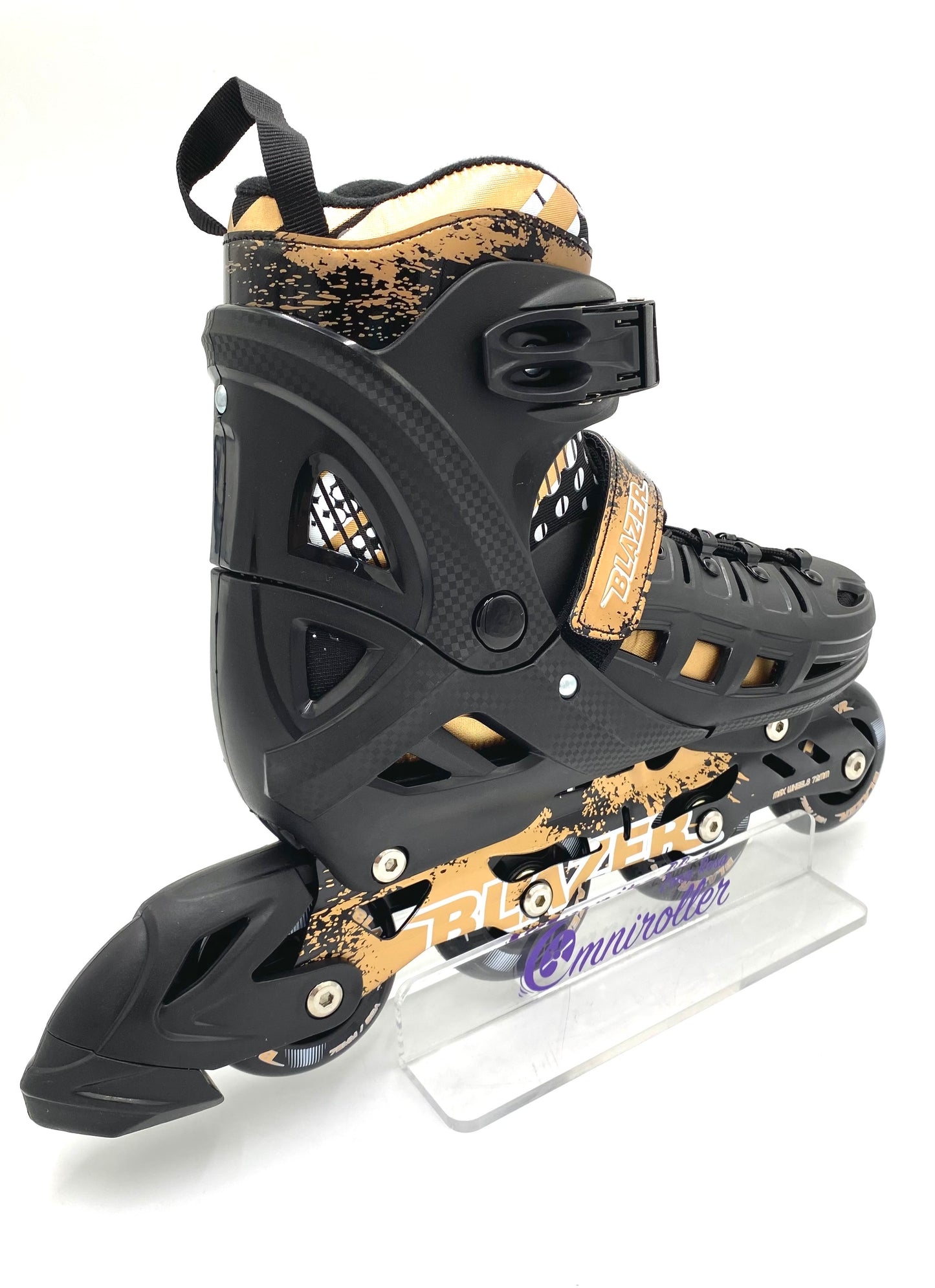 Patines Blazer 2 en 1 Negro Dorado Fitness Quad