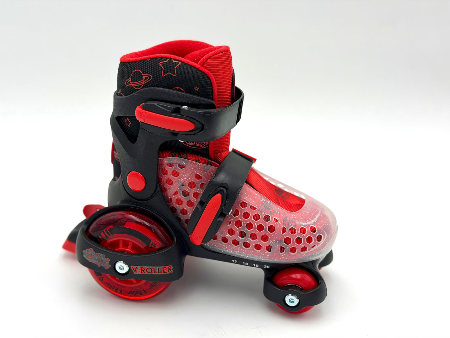 Kit de Patines Entrenadores VRoller con protecciones Rojo