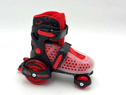 Kit de Patines Entrenadores VRoller con protecciones Rojo