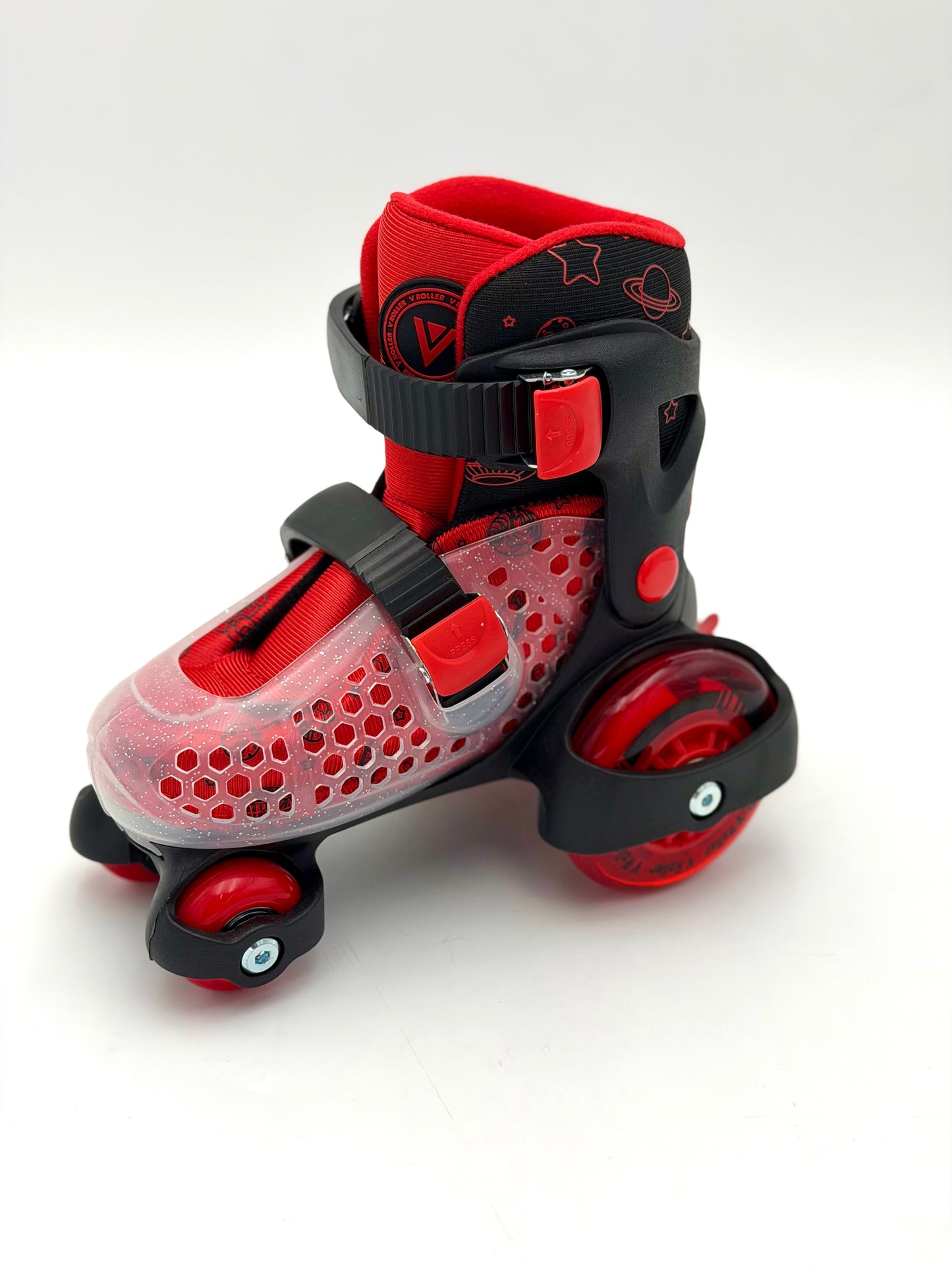 Kit de Patines Entrenadores VRoller con protecciones Rojo