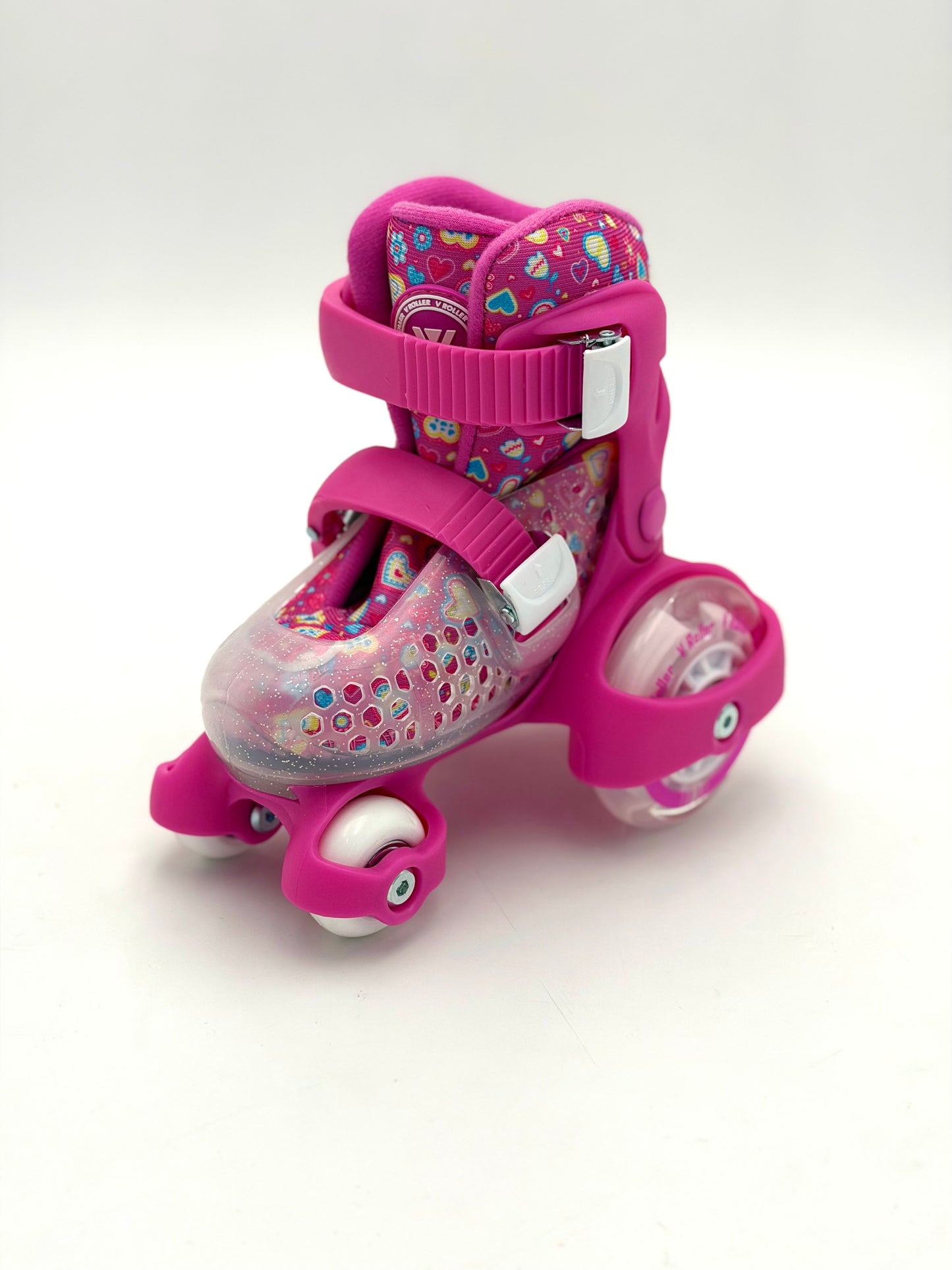 Kit de Patines Entrenadores VRoller con protecciones Rosa