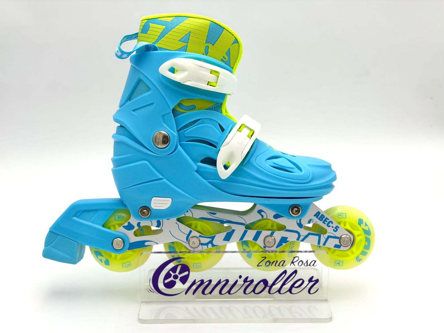 Kit de Patines Ajustables Fitness para niños con protecciones Cougar Azul