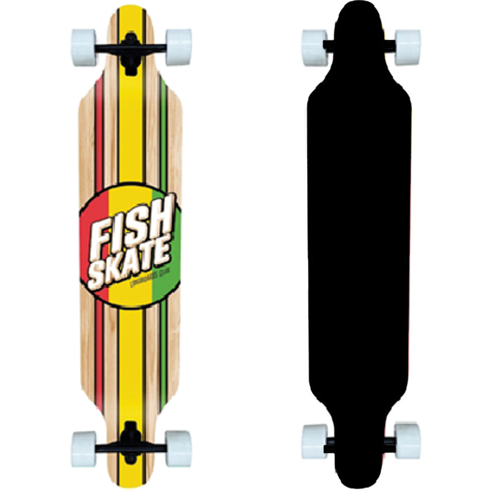 LongBoard Skateboard Fish Rasta in da Beach 🏖️