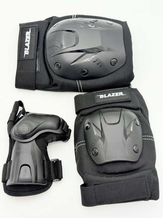 Equipo de protecciones Muñequeras, Coderas y Rodilleras Blazer Ultra Negro
