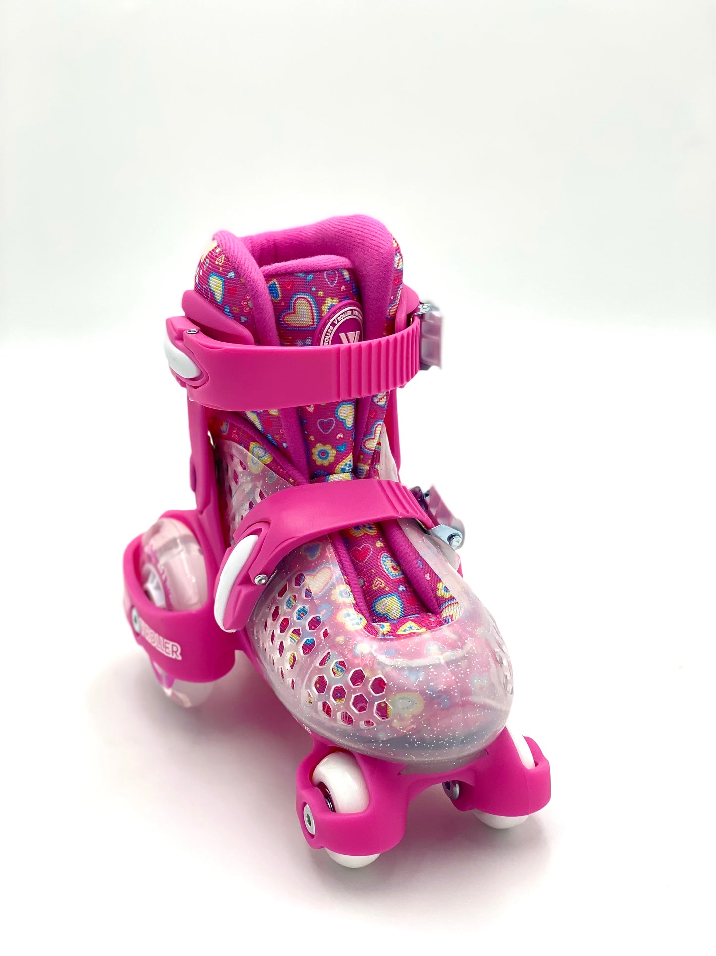 Kit de Patines Entrenadores VRoller con protecciones Rosa