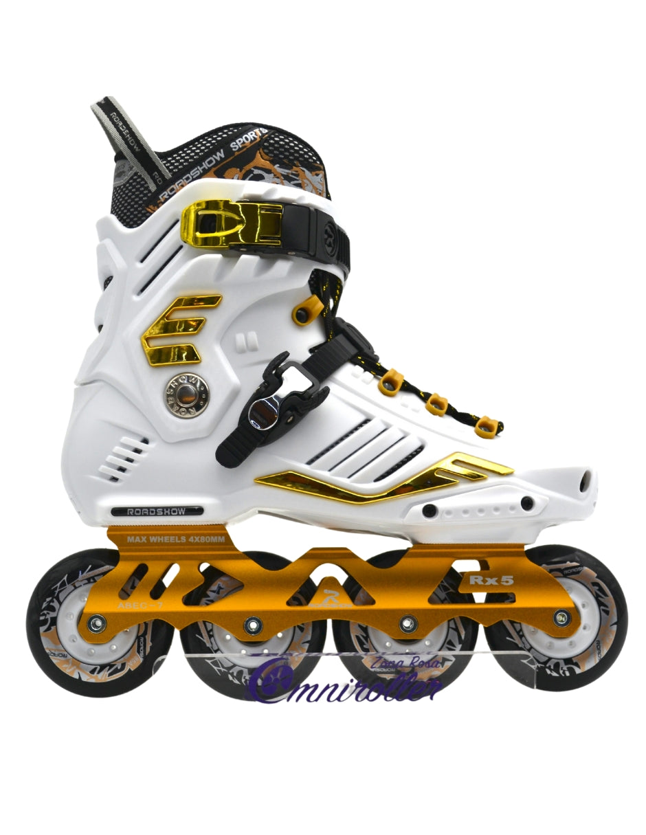 Patines Freeskate Roadshow Rx5 Blanco Dorado