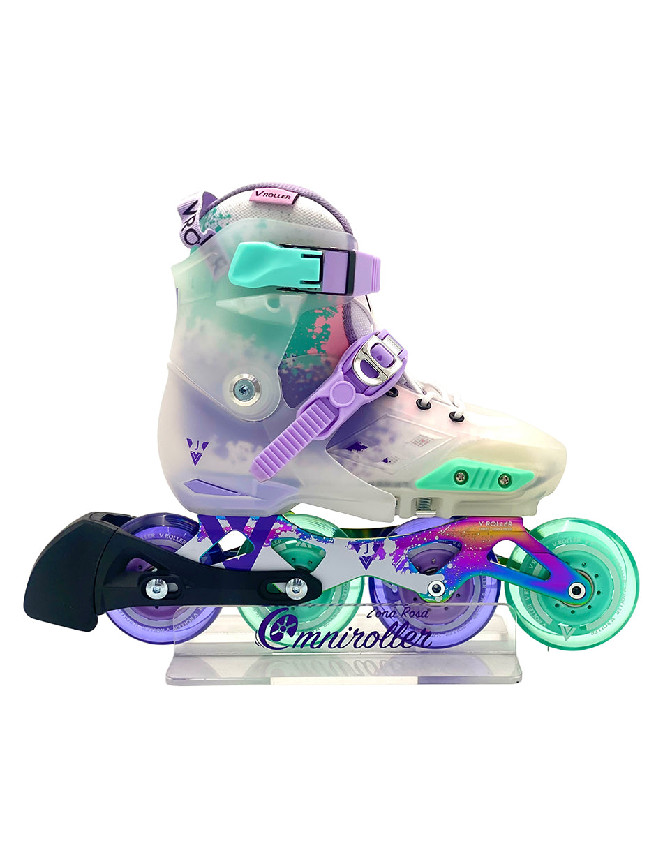 Patines en linea Freeskate VRoller X1 Morado Verde