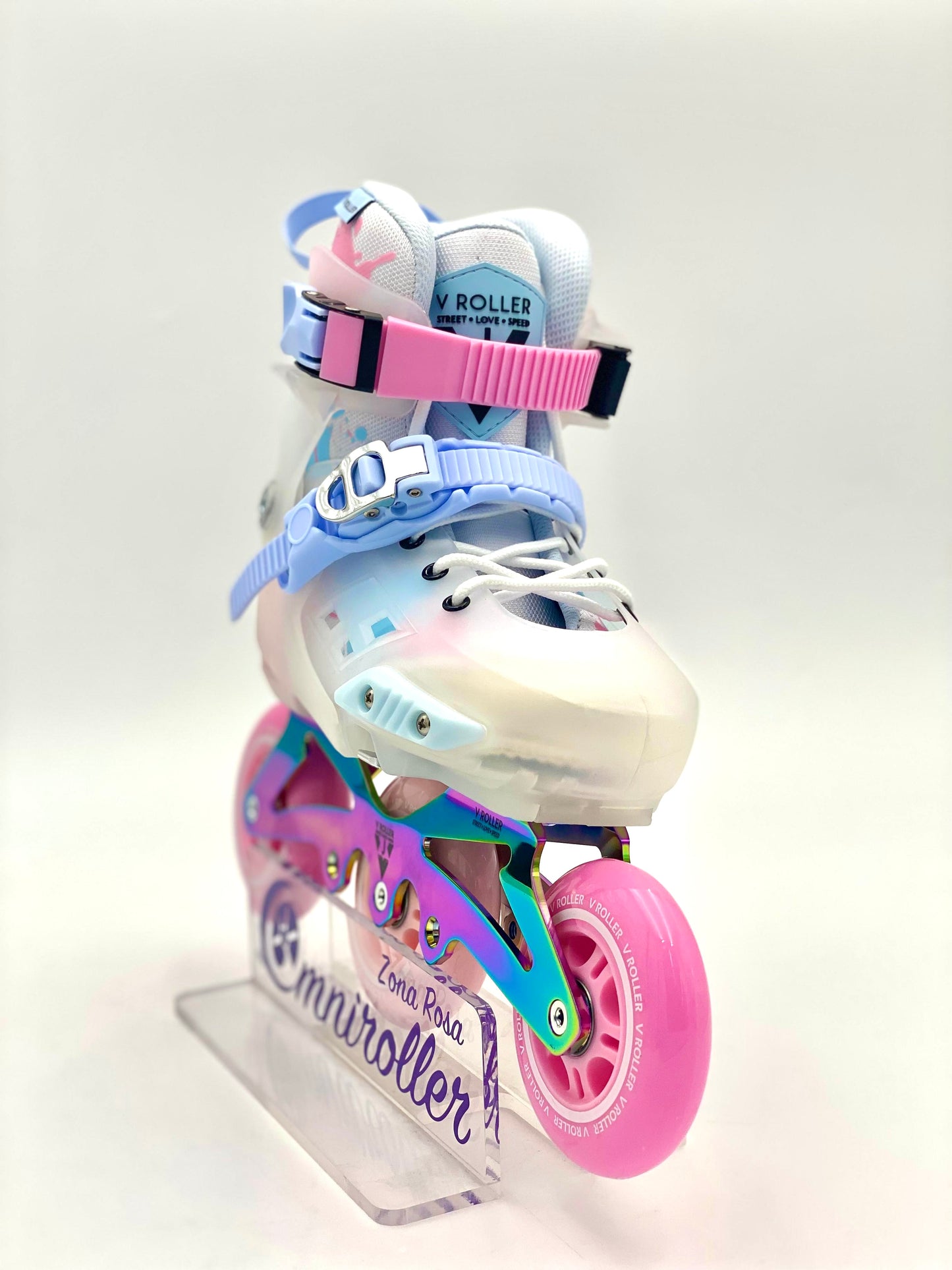 Patines en linea Freeskate VRoller X1 3W Rosa Tornasol