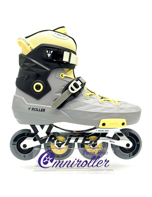 Patines Freeskate VRoller A23 Gris Amarillo