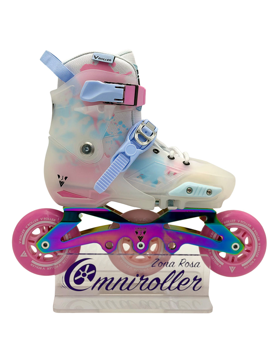 Patines en linea Freeskate VRoller X1 3W Rosa Tornasol
