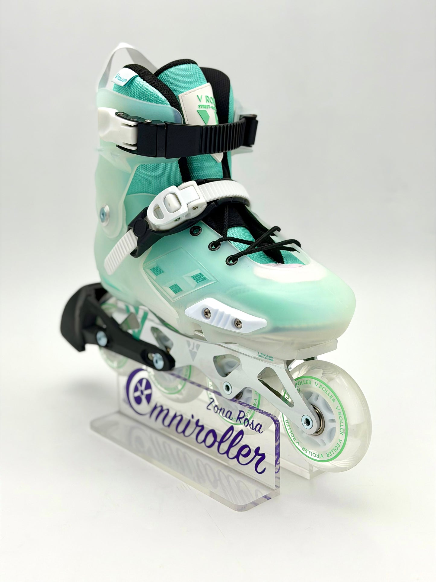 Patines en linea Freeskate VRoller X1 Verde LED