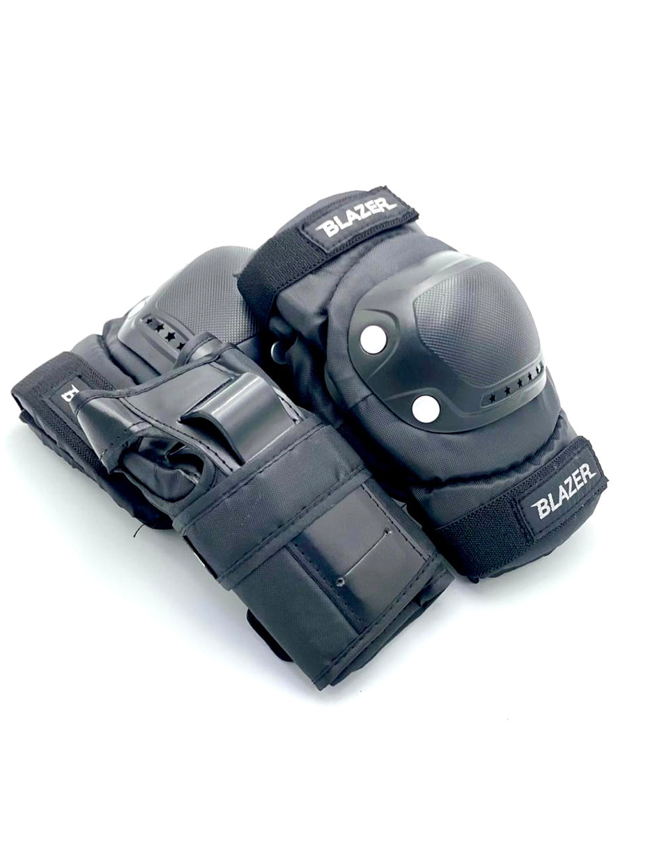 Equipo de protecciones Muñequeras, Coderas y Rodilleras Blazer Sport Negra