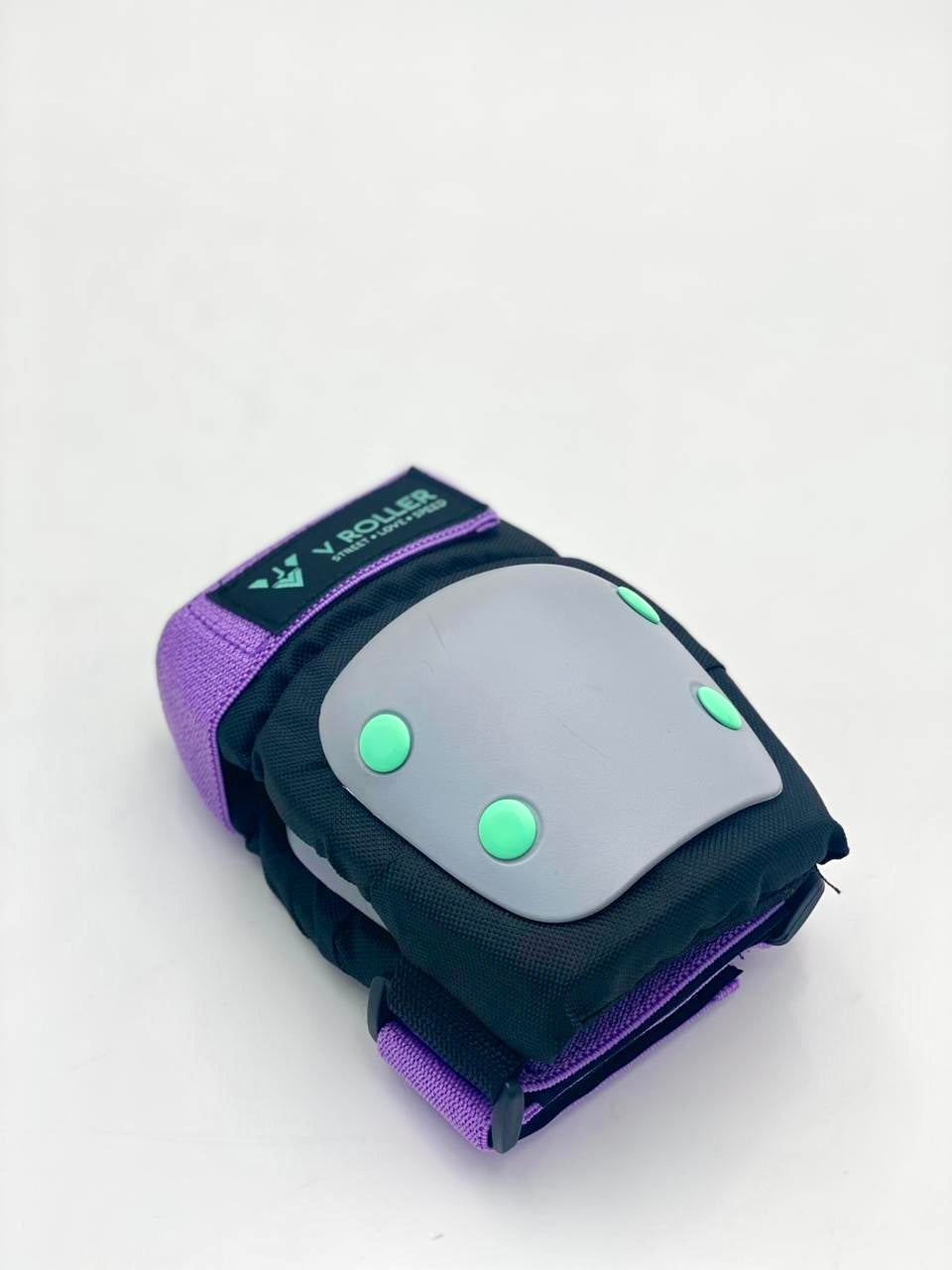 Equipo de protecciones Muñequeras, Coderas y Rodilleras VRoller Gris Morada