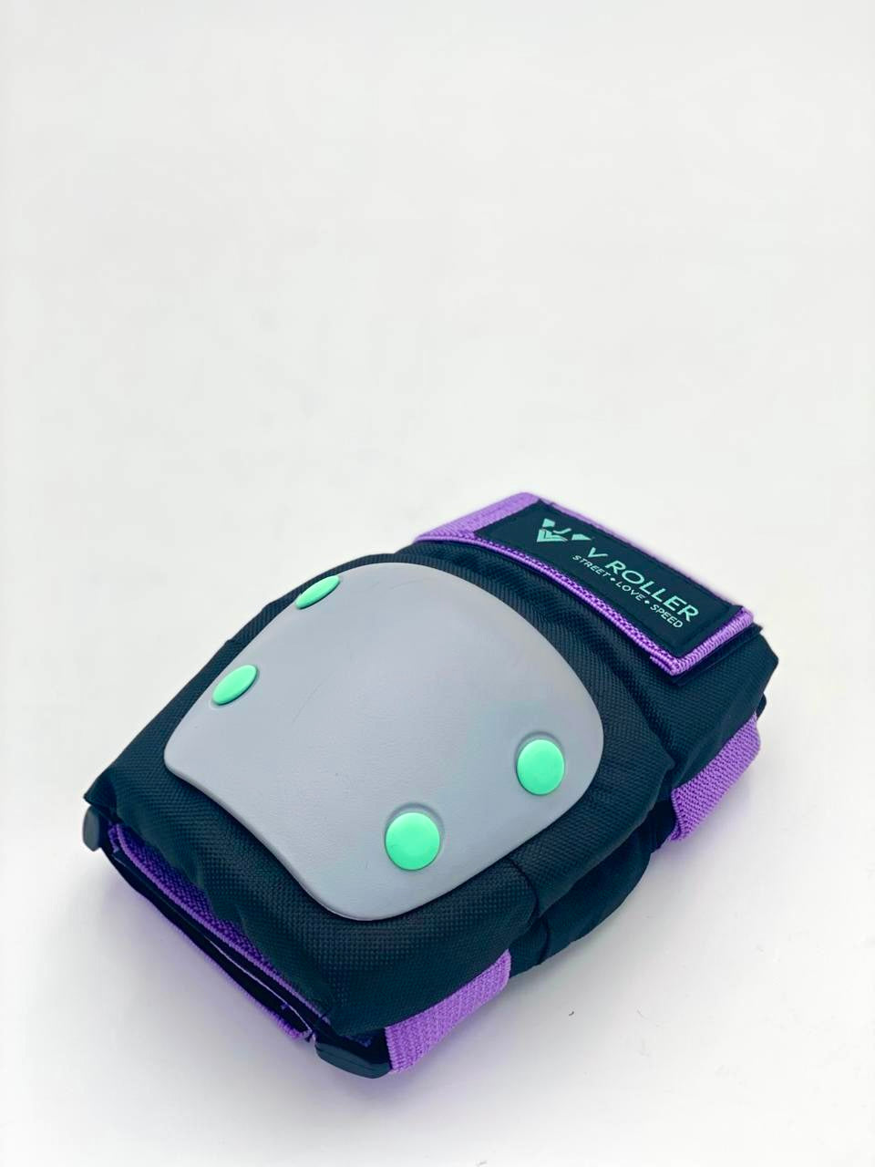 Equipo de protecciones Muñequeras, Coderas y Rodilleras VRoller Gris Morada