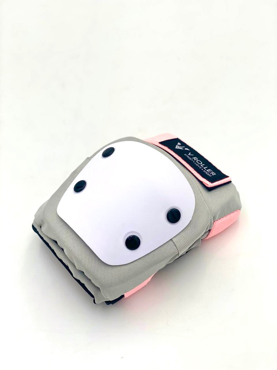 Equipo de protecciones Muñequeras, Coderas y Rodilleras VRoller Gris Rosa