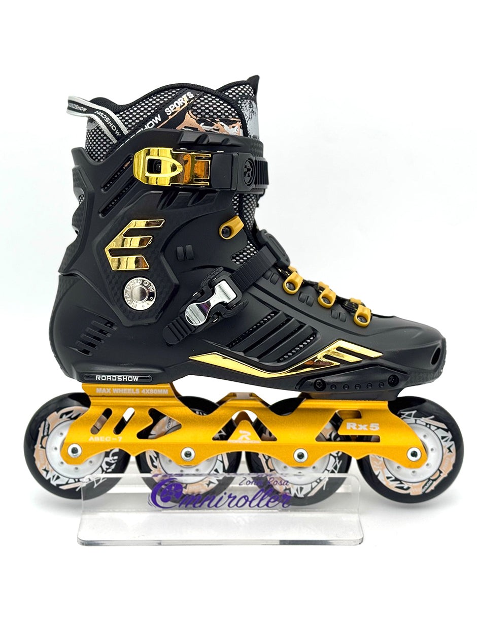 Patines Freeskate Roadshow Rx5 Negro Dorado