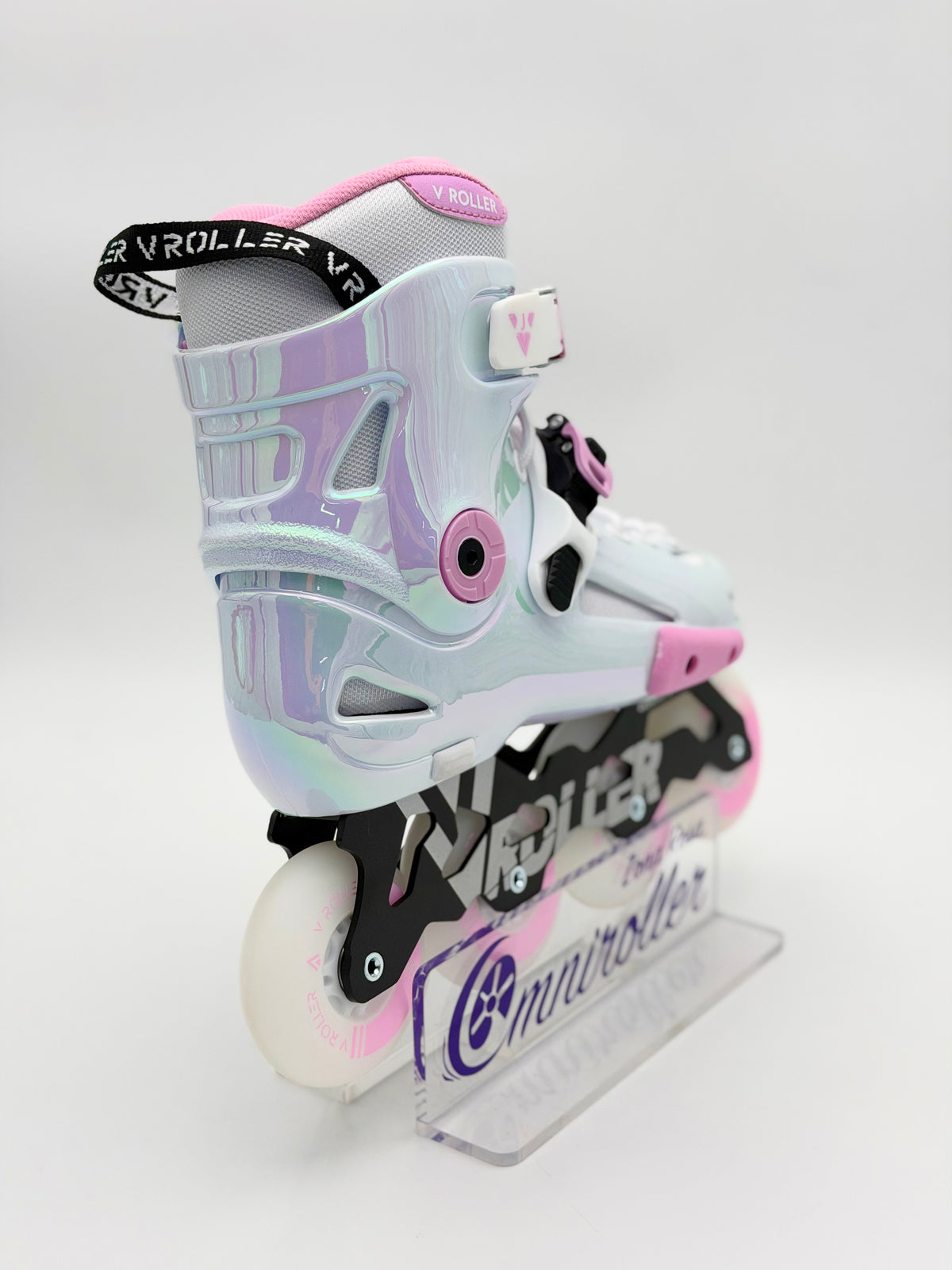 Patines Freeskate VRoller A26 Blanco Tornasol LED