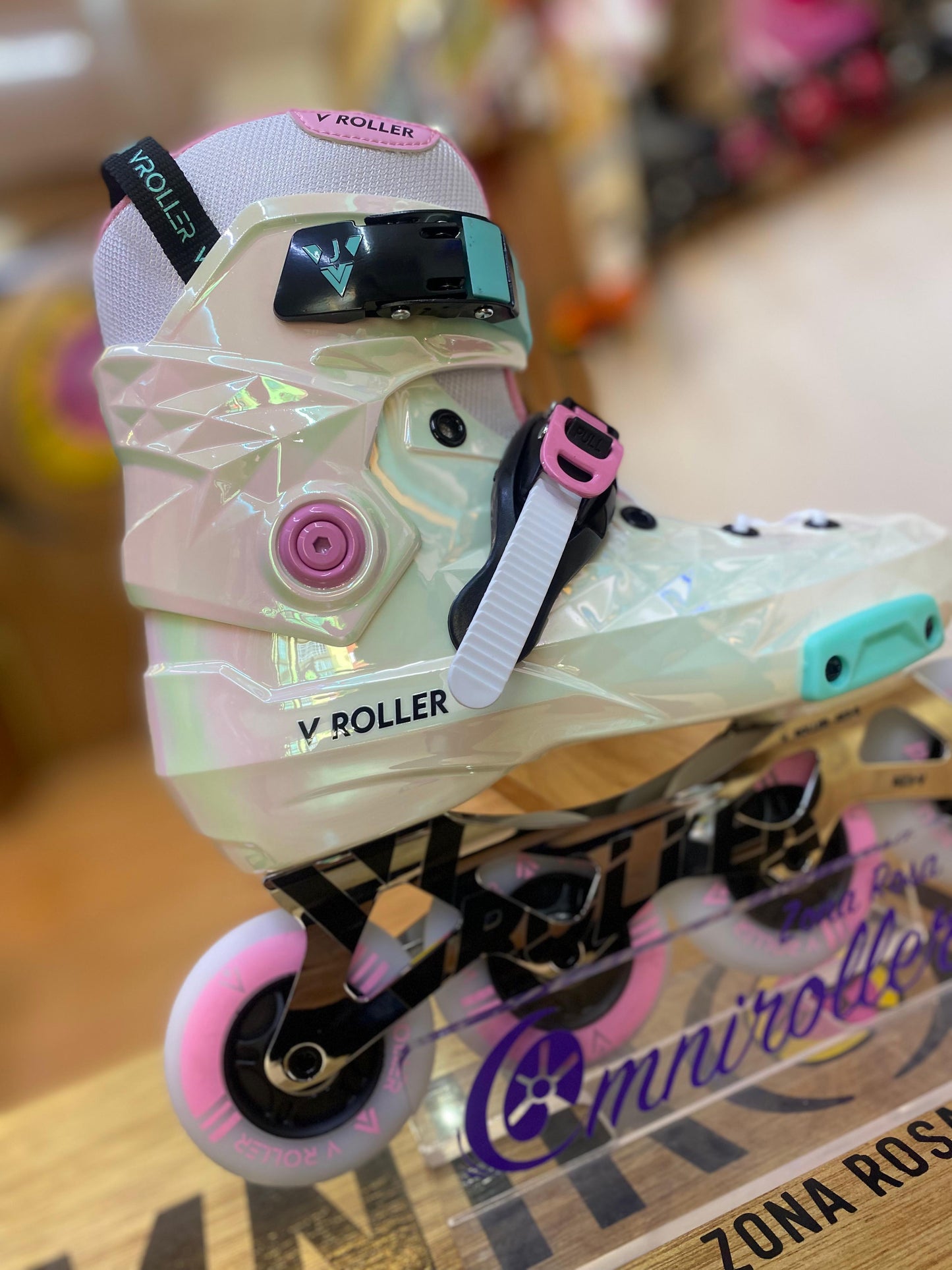 Patines Freeskate VRoller A23 Rosa LED