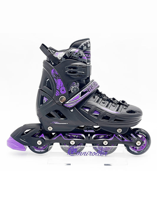 Patin en linea Hard Fitness Blazer Negro/Morado con Mochila