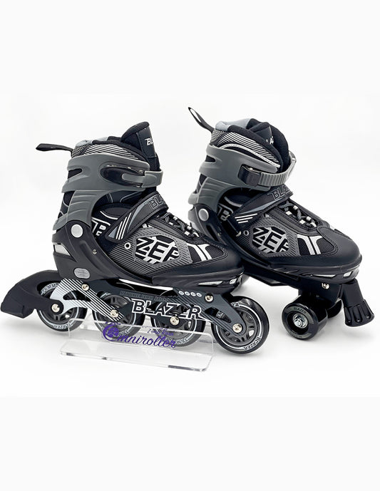 Blazer 3 in 1 Black Fitness Quad Ice Skates