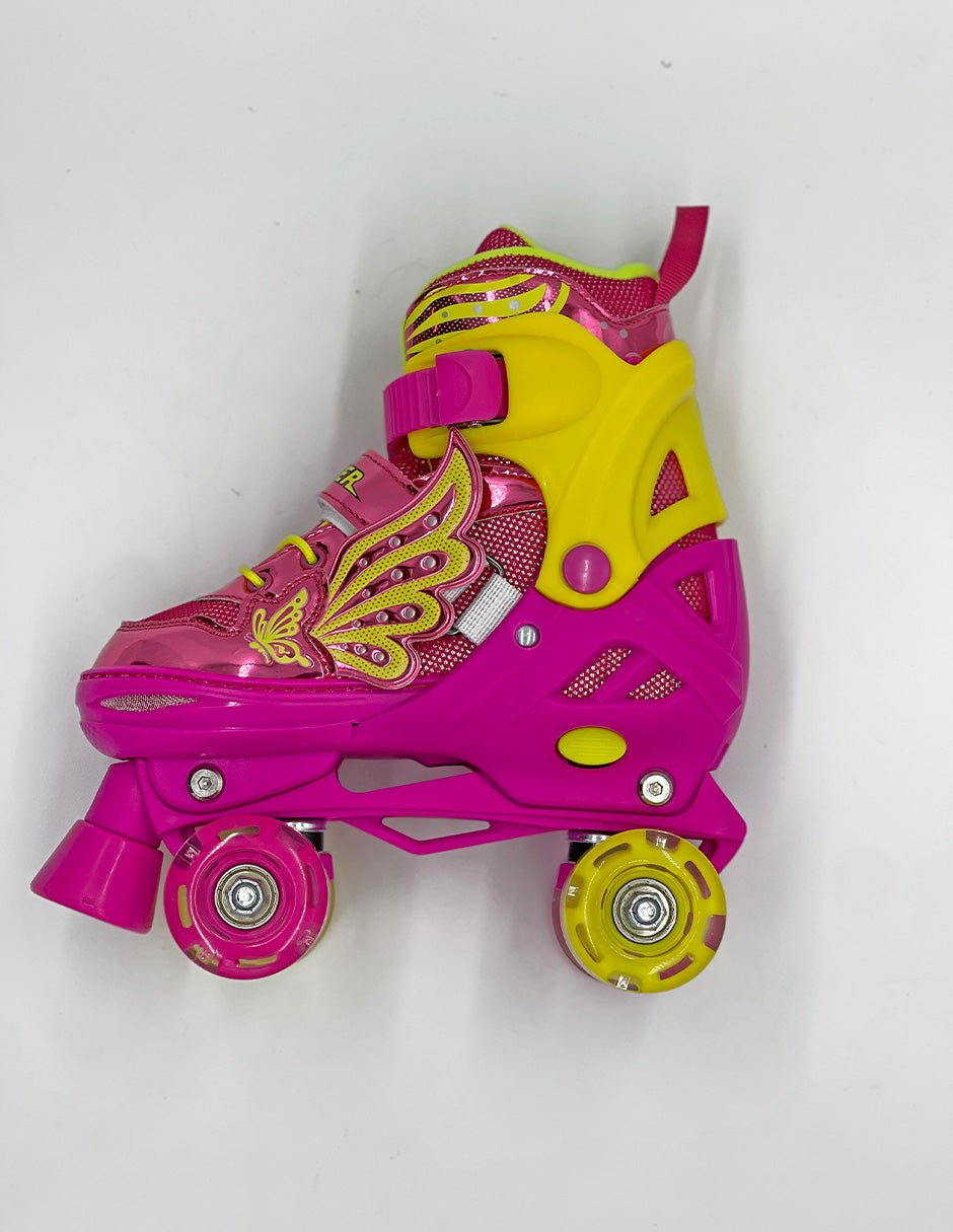 Kit de Patines Ajustables Quads con protecciones Pinki Roller