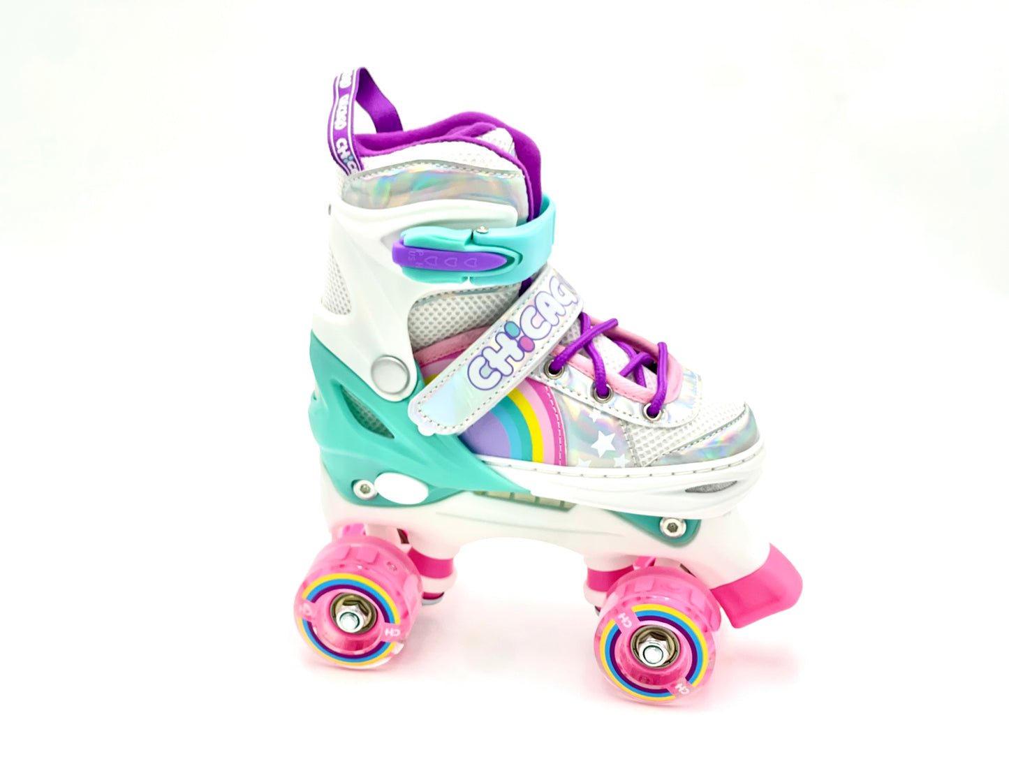 Kit of Adjustable Quad Skates with Chicago Roller protections