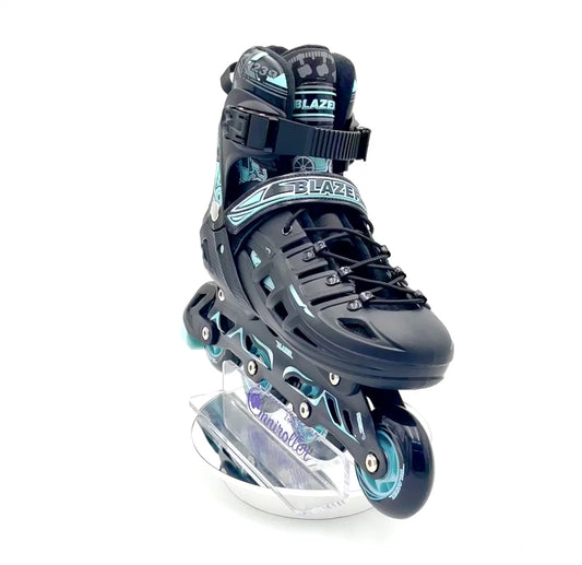 Patin en linea Hard Fitness Blazer Negro/Turquesa con Mochila